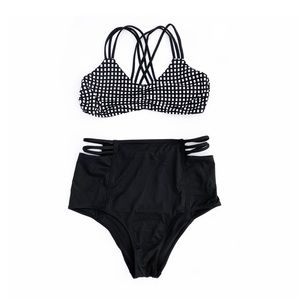 Abercrombie & Fitch High Waisted Swimsuit Black